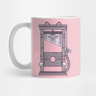 Kawaii Guillotine Kitty ~ Gray Mug